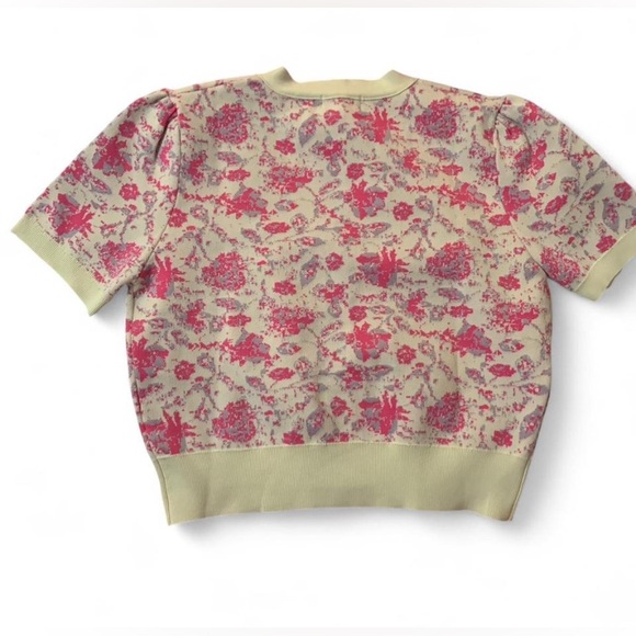 Dreamy Coquette Pink Floral Knit Cardigan ✨ - Picture 3 of 4